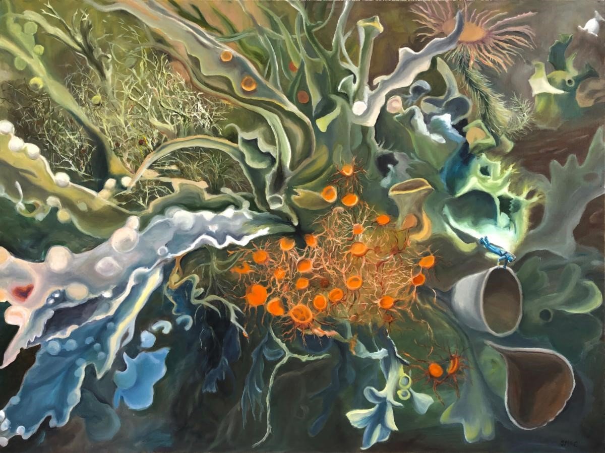“Space Explorer III” by Sylvia McIntyre-Crook ($2,500) – oil on canvas 48x36